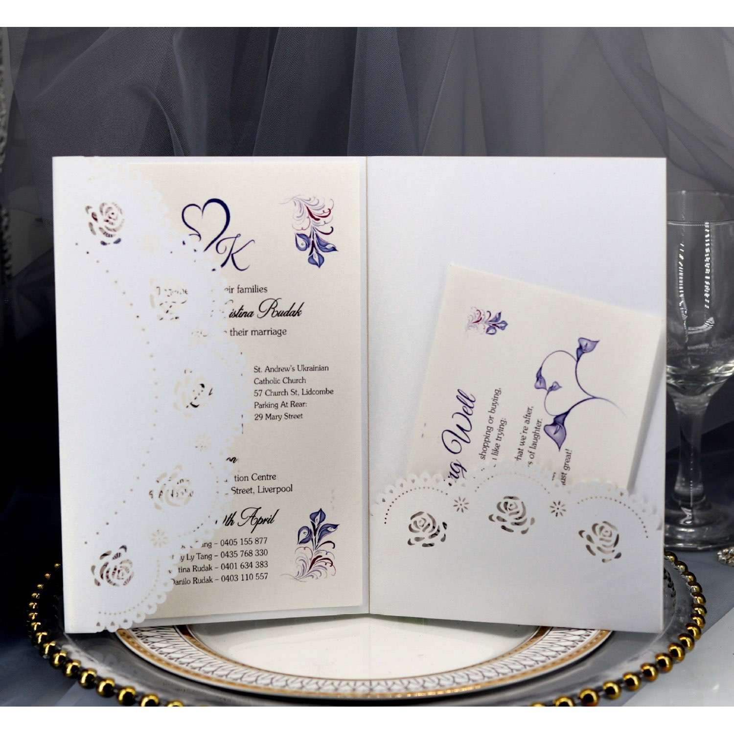 Laser Rose invitation Card Wedding Invitation Card Thanksgiving Day